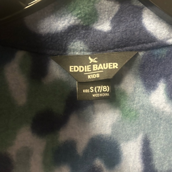 NWT Eddie Bauer Kids Navy and Light Blue Raincoat 3-in-1 Lightweight Jacket - Picture 10 of 16